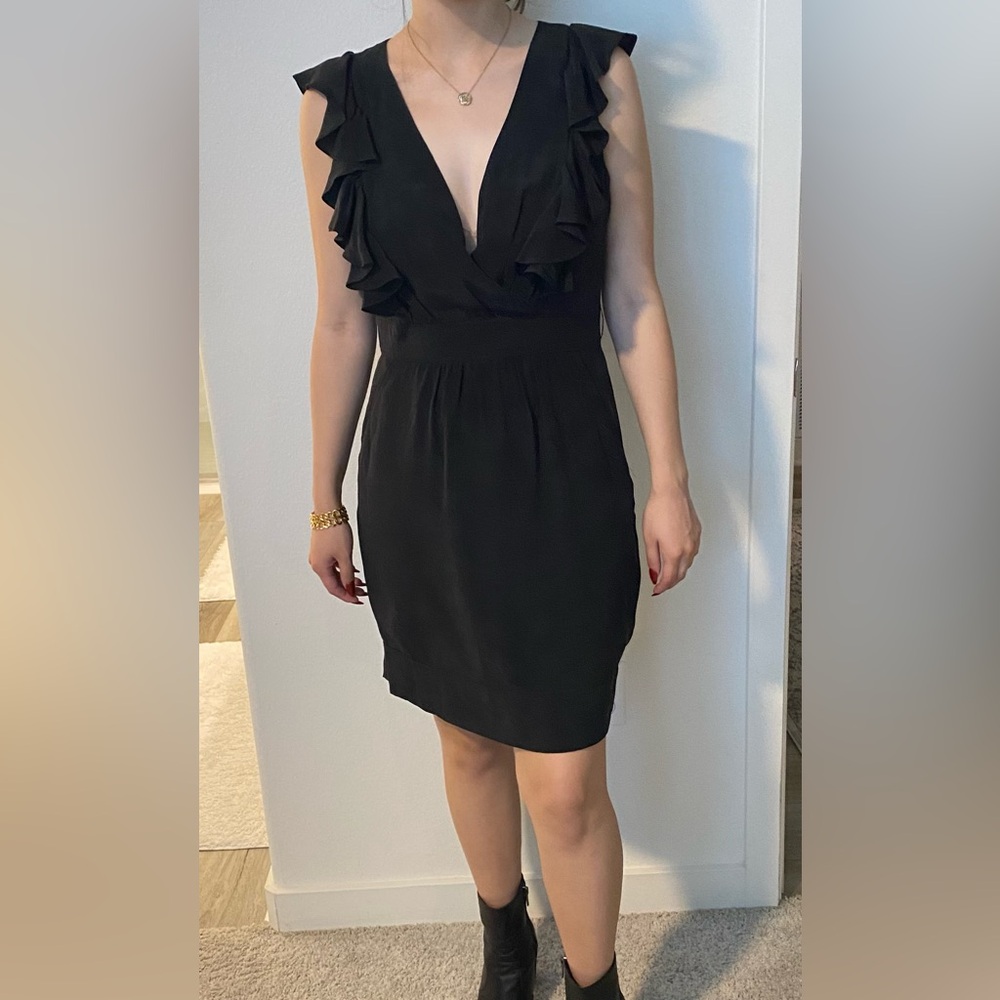 Bebe silk dress, black, size small